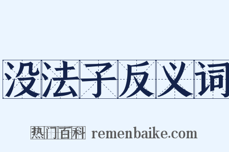 没法子反义词是什么意思的图片